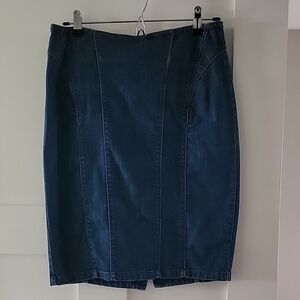 Ann Taylor Classic Denim Pencil Skirt